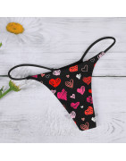 String confortable respirant sans couture pour femmes, culotte Sexy taille basse, string G, sous vêtements intimes imprimés à la