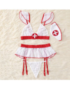 Lingerie Sexy pour femmes, uniforme d&#39;infirmière blanc, ensembles de tentation | AliExpress
