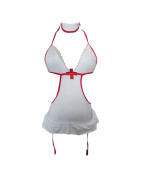 Lingerie Sexy pour femmes, uniforme d&#39;infirmière blanc, ensembles de tentation | AliExpress