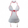 Lingerie Sexy pour femmes, uniforme d&#39;infirmière blanc, ensembles de tentation | AliExpress