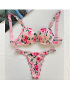 Soutien gorge et culotte victoria&#39;s Secret, ensemble Sexy, ajouré, sous vêtements avec des strass, grande taille, Lingerie p