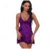 Robe de nuit en dentelle pour femmes, Lingerie Sexy, bretelles, décolleté en V profond, sous vêtements en soie | AliExpress