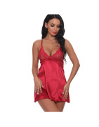 Robe de nuit en dentelle pour femmes, Lingerie Sexy, bretelles, décolleté en V profond, sous vêtements en soie | AliExpress