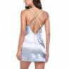 Robe de nuit en dentelle pour femmes, Lingerie Sexy, bretelles, décolleté en V profond, sous vêtements en soie | AliExpress