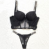 VICTORIA&#39;S SECRET – ensemble soutien gorge et culotte en dentelle, sous vêtements Sexy pour femmes, Lingerie tanga, Push Up,