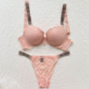 VICTORIA&#39;S SECRET – ensemble soutien gorge et culotte en dentelle, sous vêtements Sexy pour femmes, Lingerie tanga, Push Up,