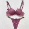 VICTORIA&#39;S SECRET – ensemble soutien gorge et culotte en dentelle, sous vêtements Sexy pour femmes, Lingerie tanga, Push Up,