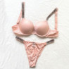 Soutien gorge et culotte en dentelle, sous vêtements Sexy sans couture, ensemble de Lingerie avec strass, grande taille, nouvell