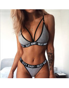 Ensemble de Lingerie Sexy pour femmes, sous vêtements, soutien gorge et culotte, dos nu, vêtements de nuit exotiques | AliExpres