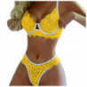 Sous vêtements en dentelle pour femmes, soutien gorge sans fil avec nœud papillon, string, Lingerie Sexy pour femmes | AliExpres
